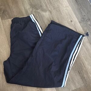 Navy Track Pants with Stripes